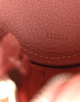 Calfskin Shearling Small Bunny Shoulder Bag Peach Bloom