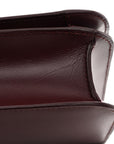 Box Calfskin Teen Classic Box Flap Bag Burgundy