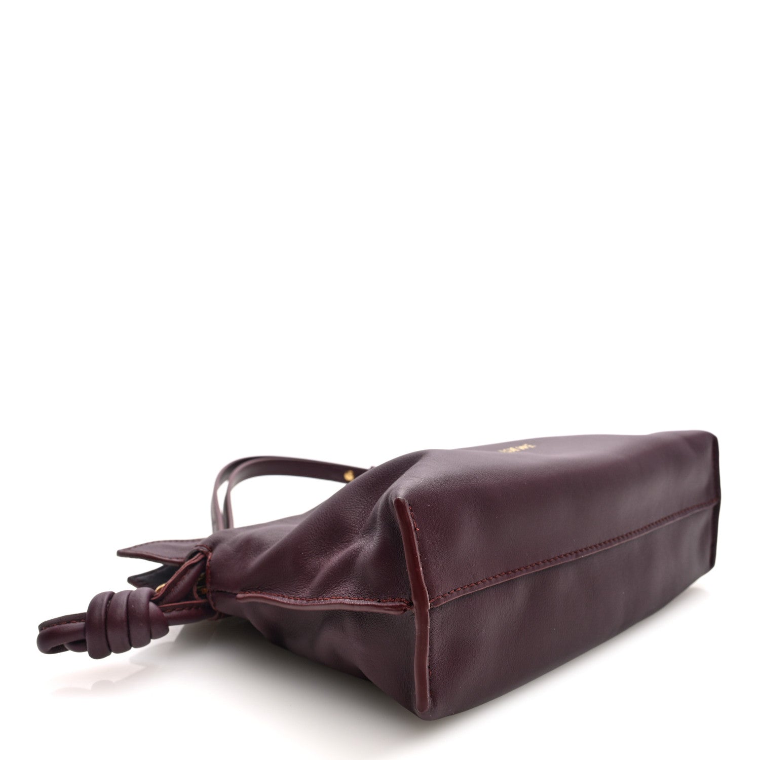 Calfskin Mini Flamenco Knot Clutch Dark Burgundy