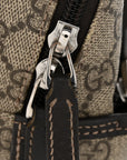 GG Supreme Monogram Margaux Calfskin Childrens Day Backpack Beige Ebony Cocoa Dark Chocolate