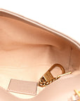 Calfskin Matelasse Super Mini GG Marmont Shoulder Bag Porcelain Rose