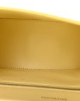 Calfskin Crocodile Embossed Small Hourglass Top Handle Bag Pale Yellow