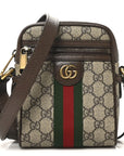 GG Supreme Monogram Web Mini Ophidia Messenger Brown
