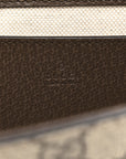 GG Supreme Monogram Textured Dollar Calfskin Web Mini Ophidia Envelope Shoulder Bag Beige Ebony New Acero