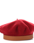 Merino Wool Bonnie Sailor Beret 59 Rouge Rubis