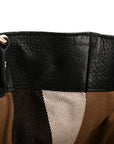 Grainy Calfskin House Check Medium Maidstone Black