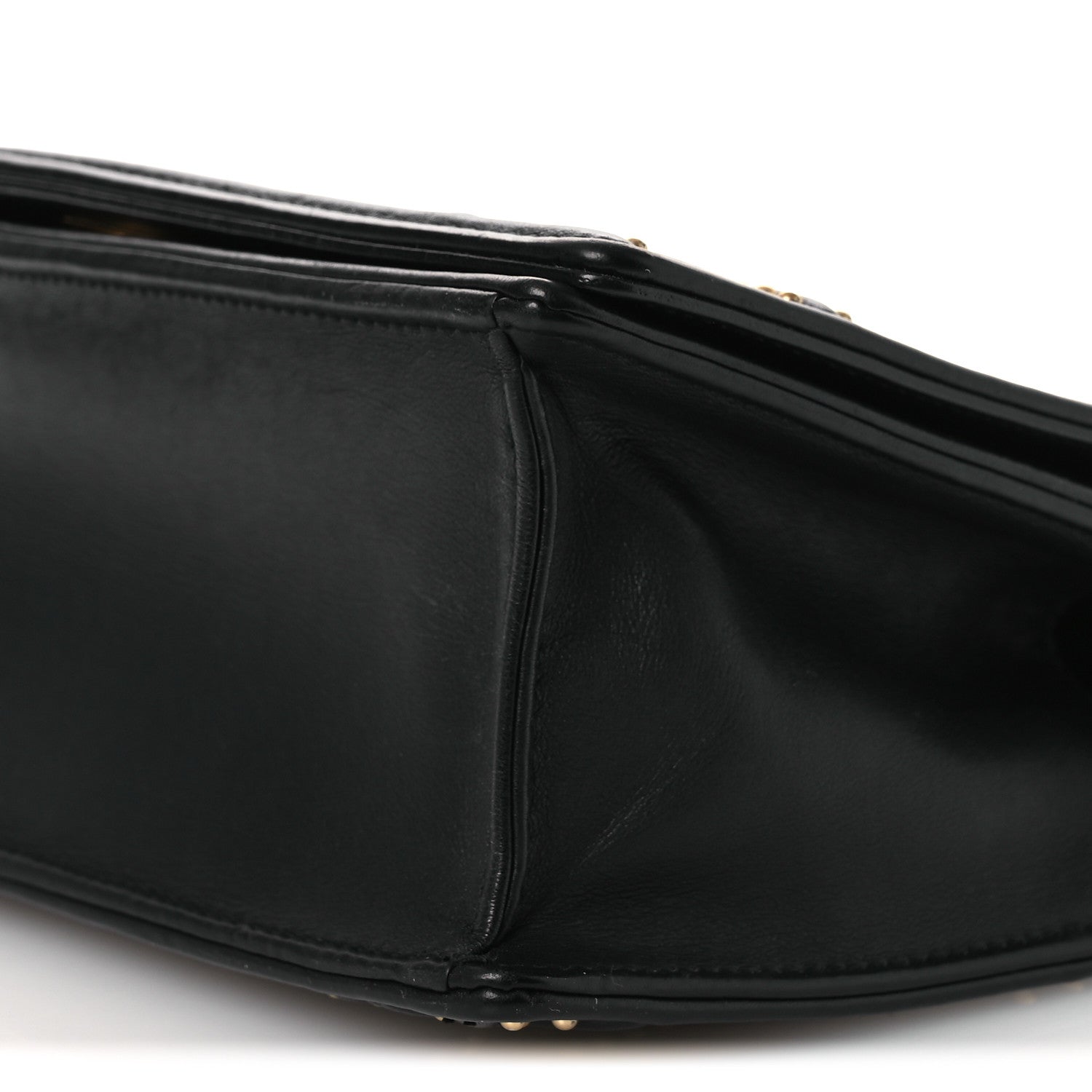 Lambskin Studded Medium D1ORama Flap Bag Black