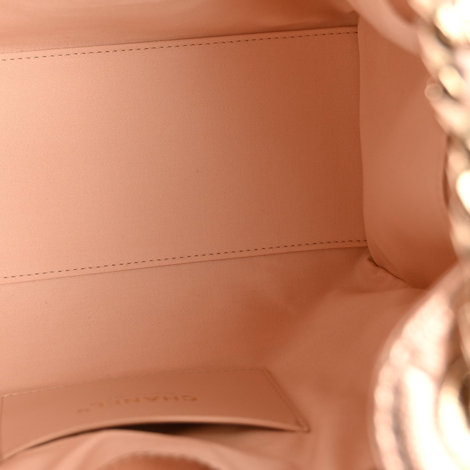 Metallic Caviar Quilted Small CHNL 25 Handbag Copper