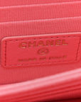 Lambskin Quilted Mini Trendy CC Wallet On Chain WOC Pink