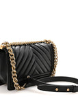 Lambskin Chevron Quilted Medium Boy Flap Black