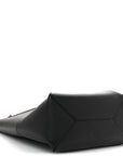 Shiny Calfskin Medium Puzzle Fold Tote Black