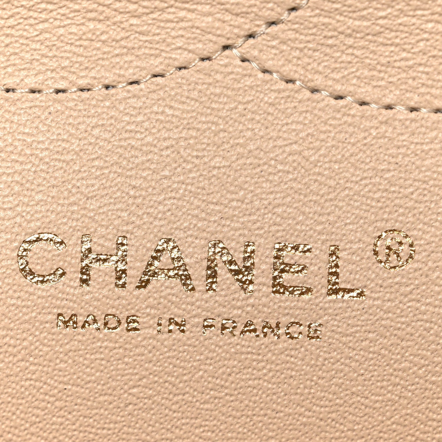 Lambskin Quilted Jumbo Double Flap Beige