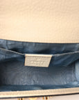 Grained Calfskin Bee Star Small Padlock Shoulder Bag White
