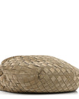 Suede Calfskin Intrecciato Teen Jodie Hobo Beige