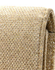 Metallic Canvas Woven Small Classic Monogram Kate Tassel Chain Wallet Gold