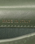 Lambskin Quilted Trendy CC Card Holder On Chain Green