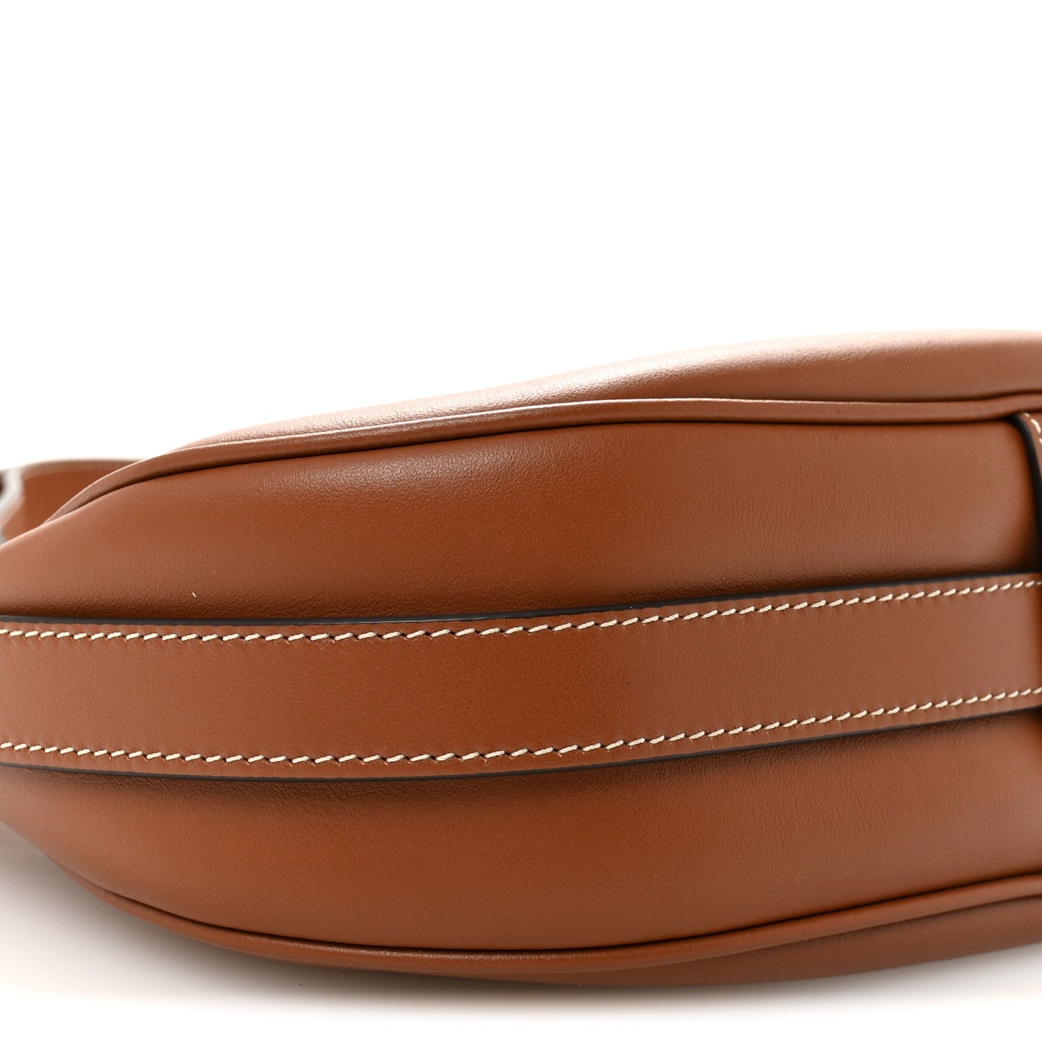 Smooth Calfskin Medium Strap Ava Shoulder Bag Tan