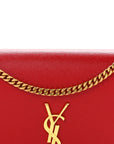 Grain De Poudre Medium Classic Monogram Kate Tassel Satchel Rouge Eros
