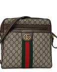 GG Supreme Monogram Web Medium Ophidia Messenger Bag Brown