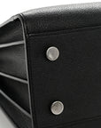 Grained Calfskin Baby Sac De Jour Black