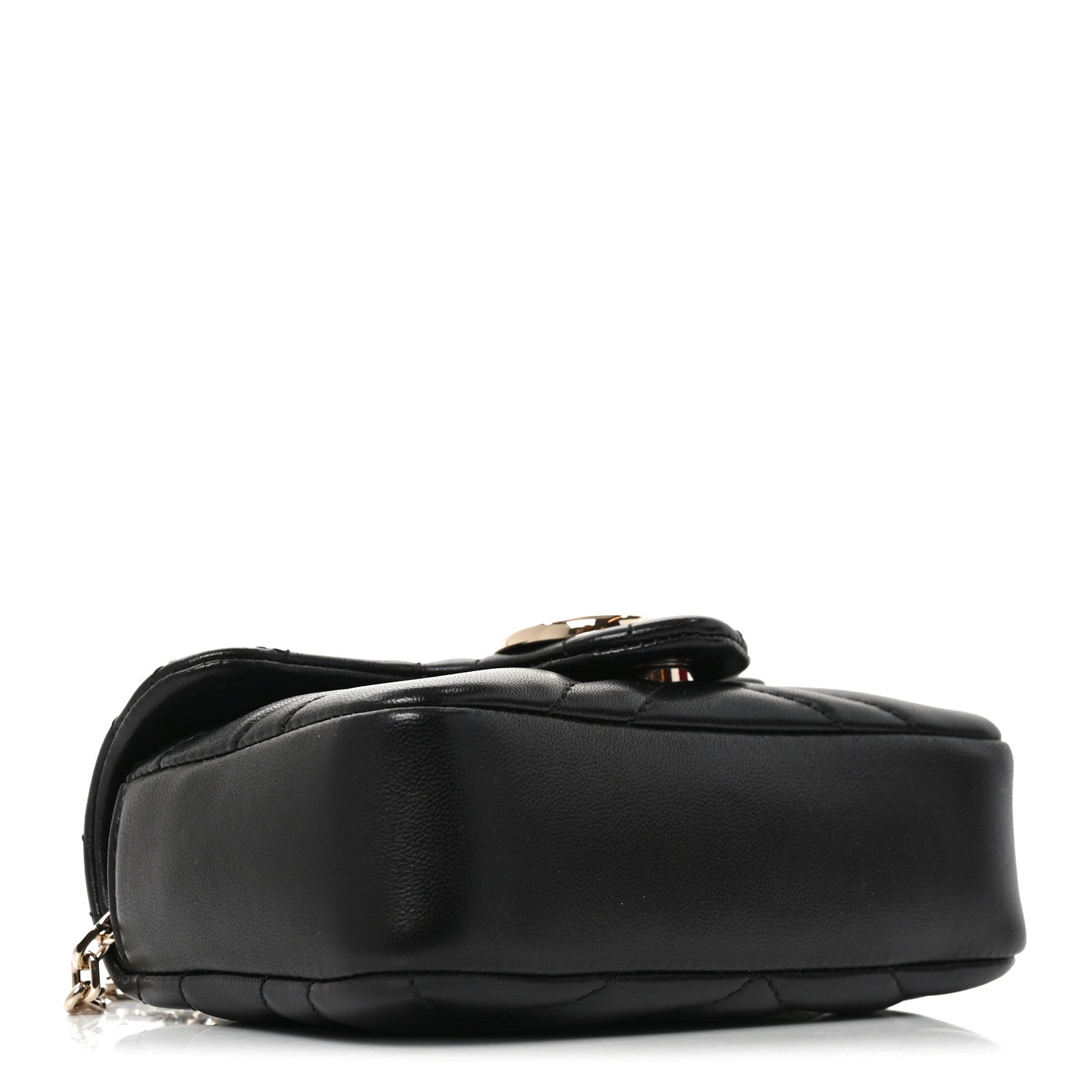 Lambskin Matelasse Mini GG Marmont Shoulder Bag Black