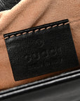 Calfskin Matelasse Mini GG Marmont Shoulder Bag Black