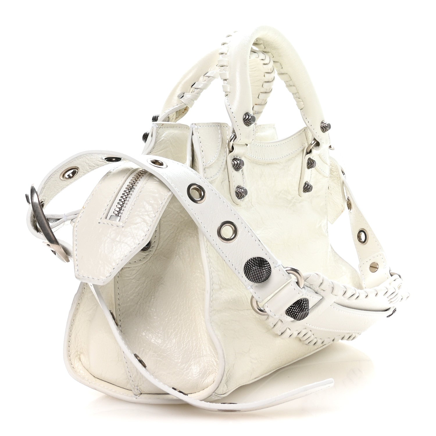 Agneau Arena Neo Cagole Handbag XS Optic White