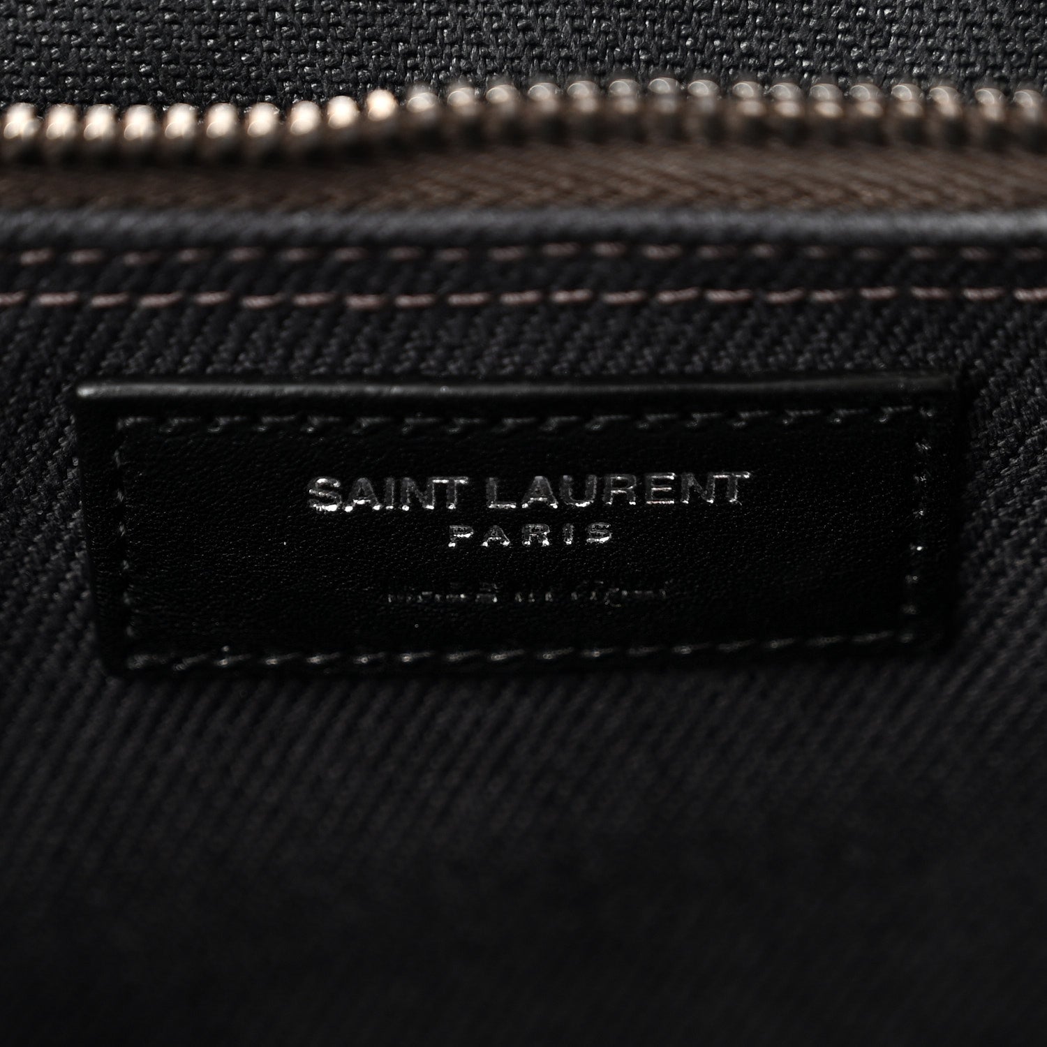 Linen Calfskin Rive Gauche North South Tote Grey