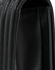 Caviar Quilted Small Boy Flap Black