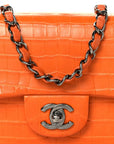 Alligator Mini Rectangular Flap Orange