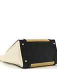 Velluto Calfskin Mini Tri-Color Luggage Vanilla