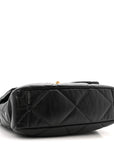Lambskin Quilted Large CHNL 19 Flap Black