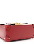 Azalea Calfskin Small Padlock Bamboo Shoulder Bag Romantic Cerise