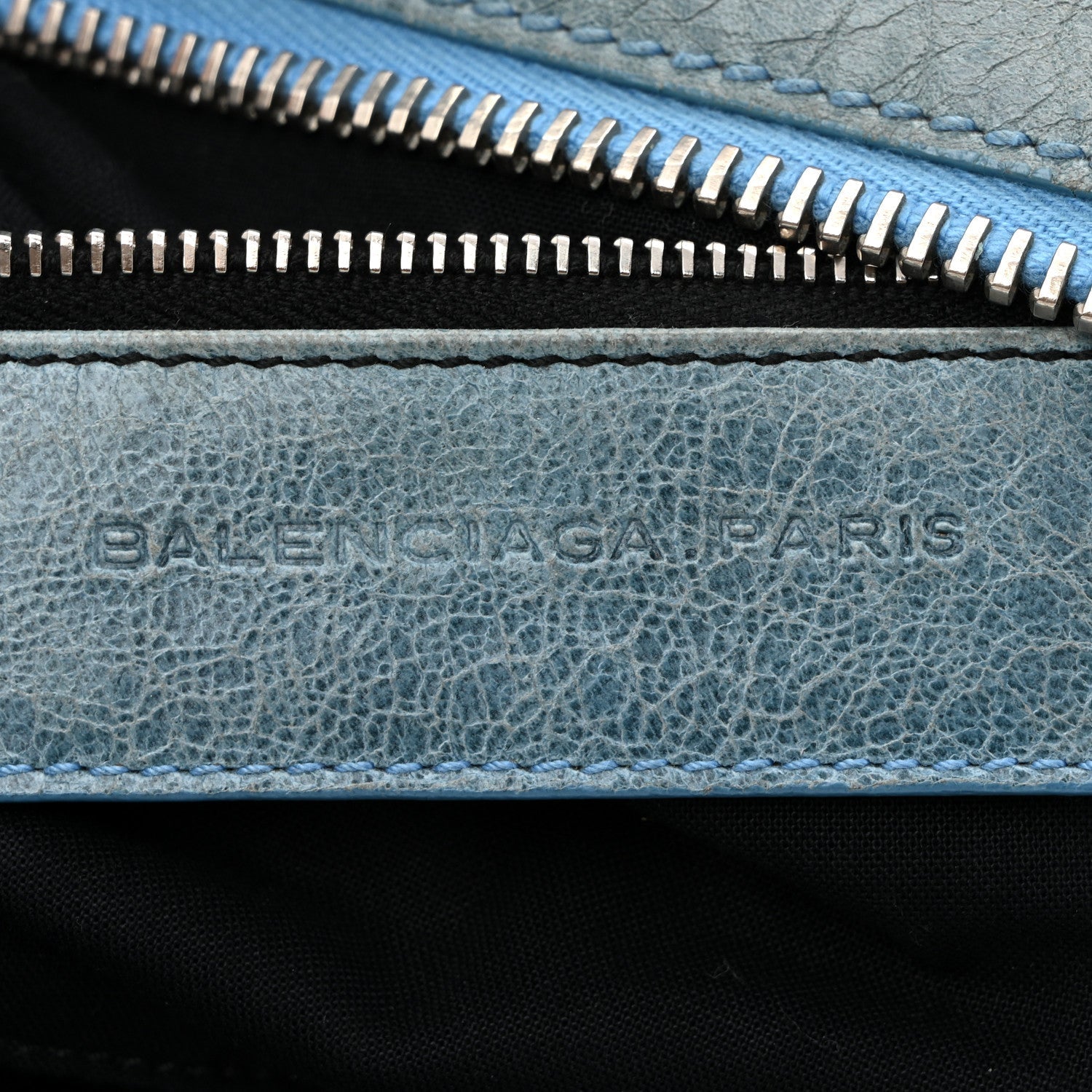 Agneau Giant 21 Silver Hardware Work Bleu Layette