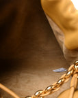 Mellow Nappa Donut Chain Large Flamenco Knot Clutch Sahara