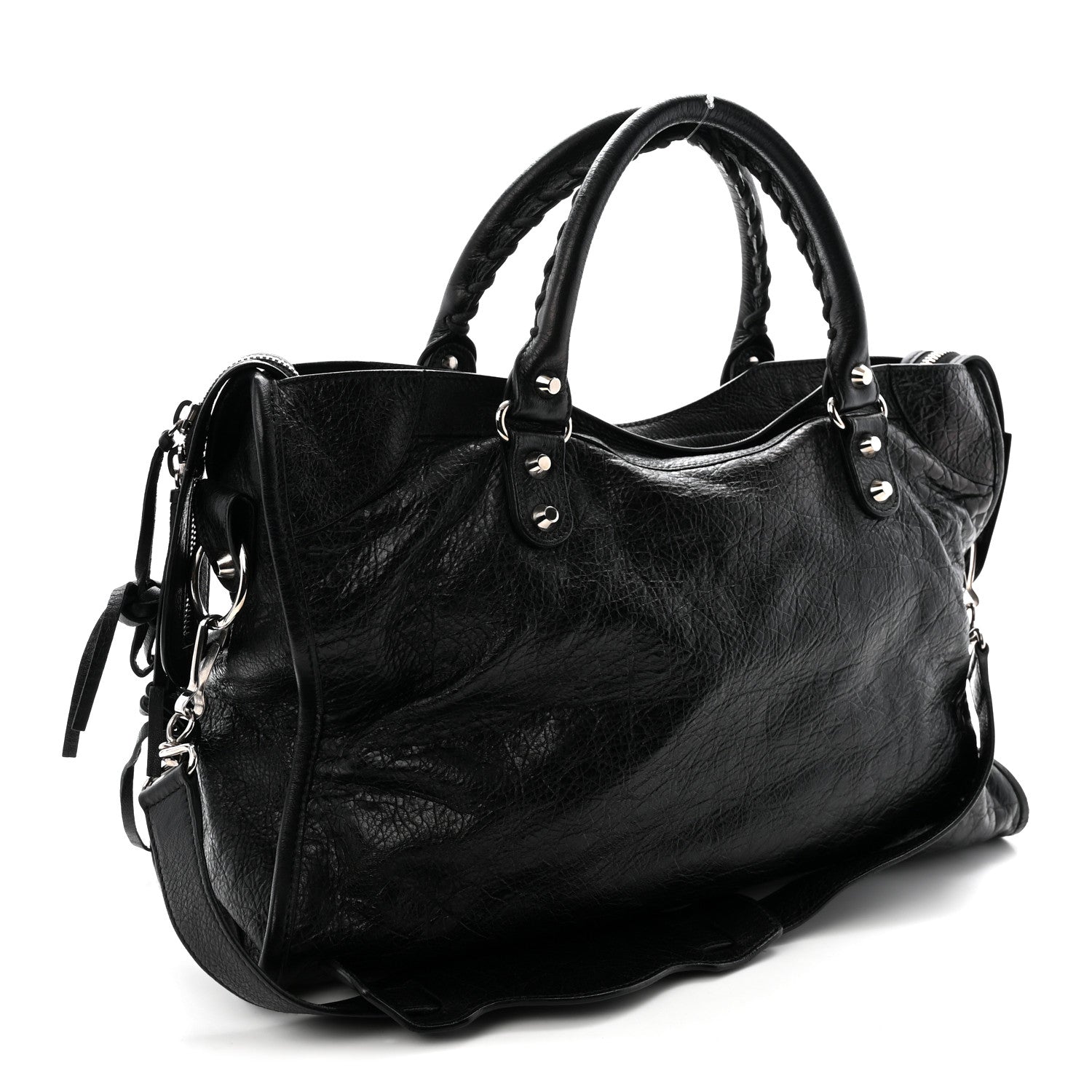 Agneau Classic Silver Hardware City Black