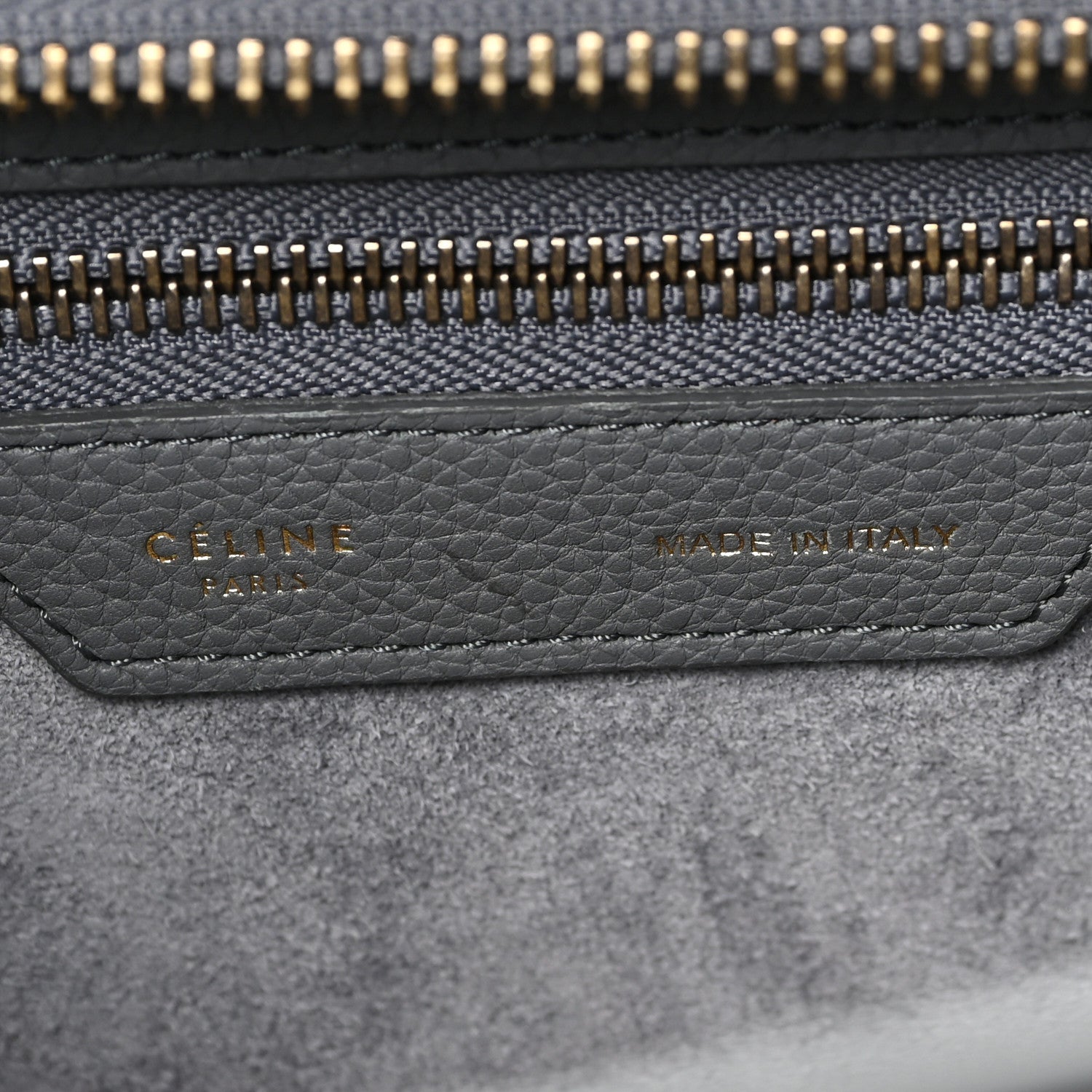Baby Drummed Calfskin Micro Luggage Kohl