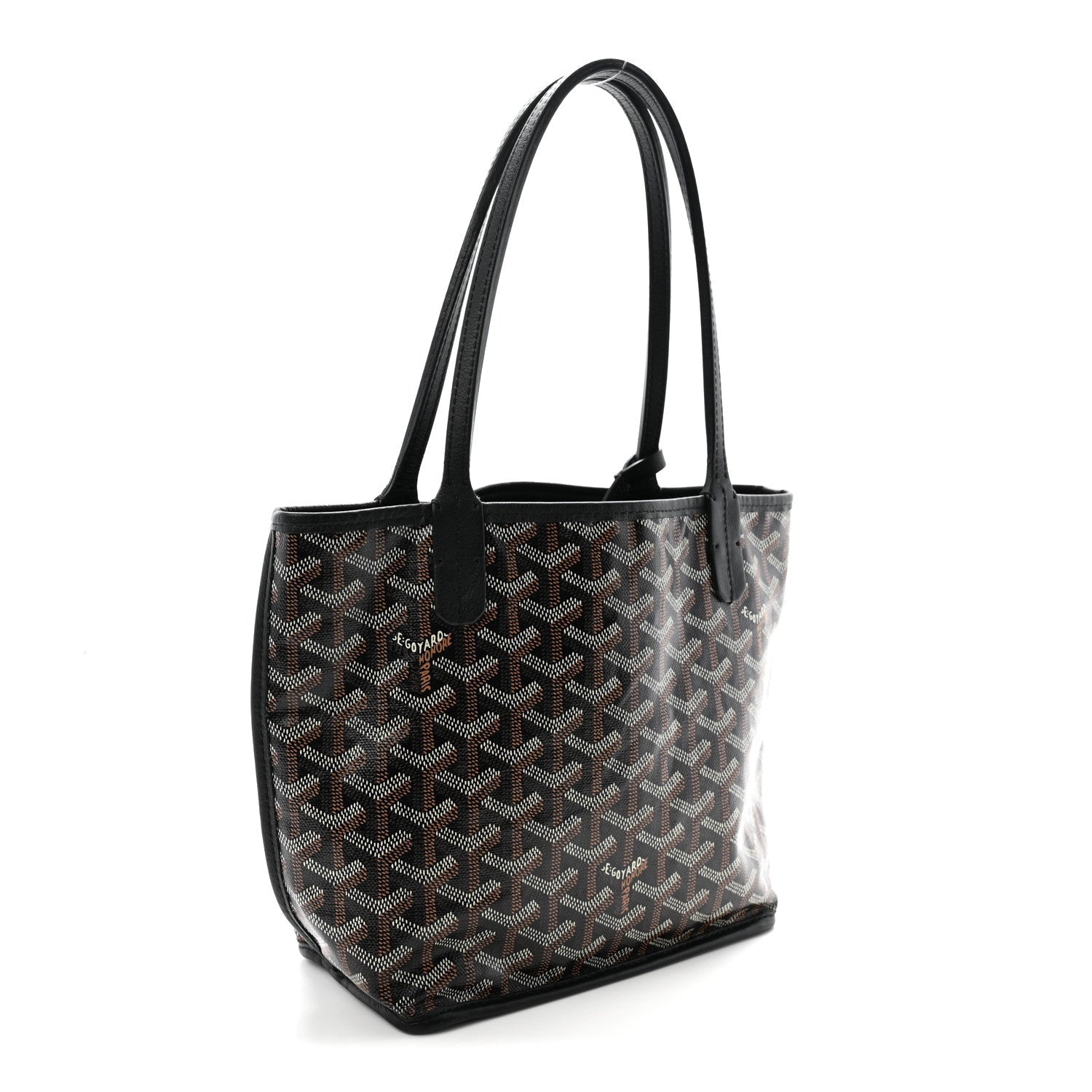 Goyardine Reversible Mini Anjou Black