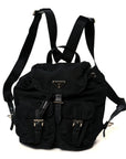 Tessuto Nylon Saffiano Small Backpack Black