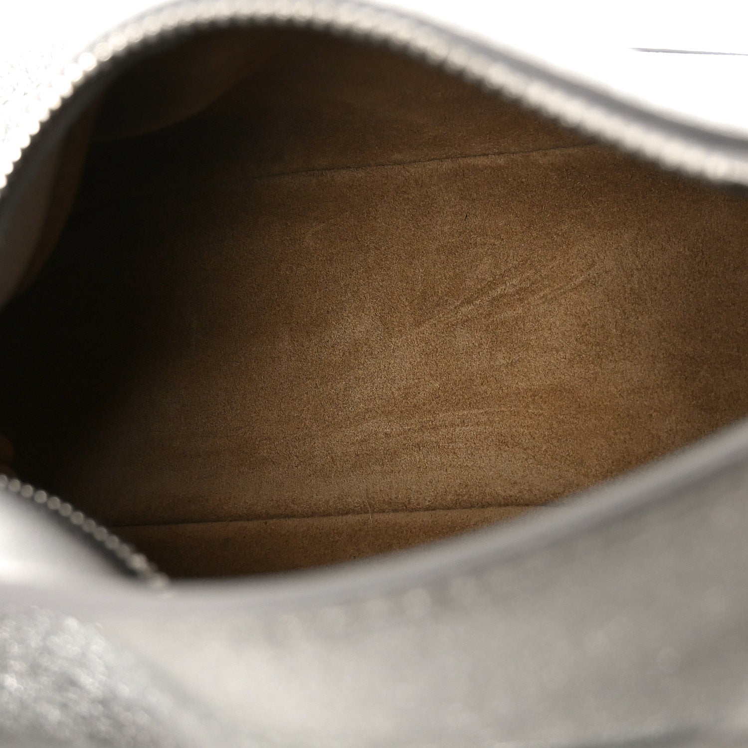 Laminated Lambskin Mini Puzzle Edge Bag Silver