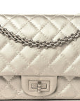 Metallic Lambskin Quilted 2.55 Reissue 225 Flap Silver