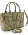 Foulard Intrecciato Pleated Arco Tote Travertine