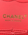 Caviar Quilted Medium Double Flap Dark Pink