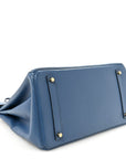 Epsom Birkin 35 Bleu Agate