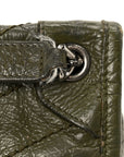 Crinkled Lambskin Matelasse Monogram Baby Niki Chain Satchel Seawood