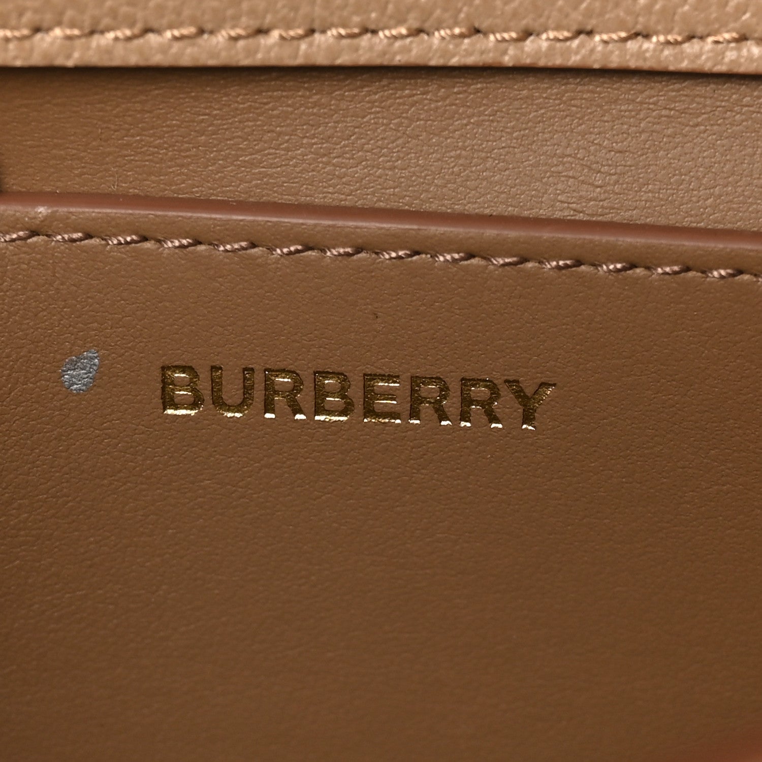 Grained Calfskin House Check Small Madison Shoulder Bag Chestnut Beige