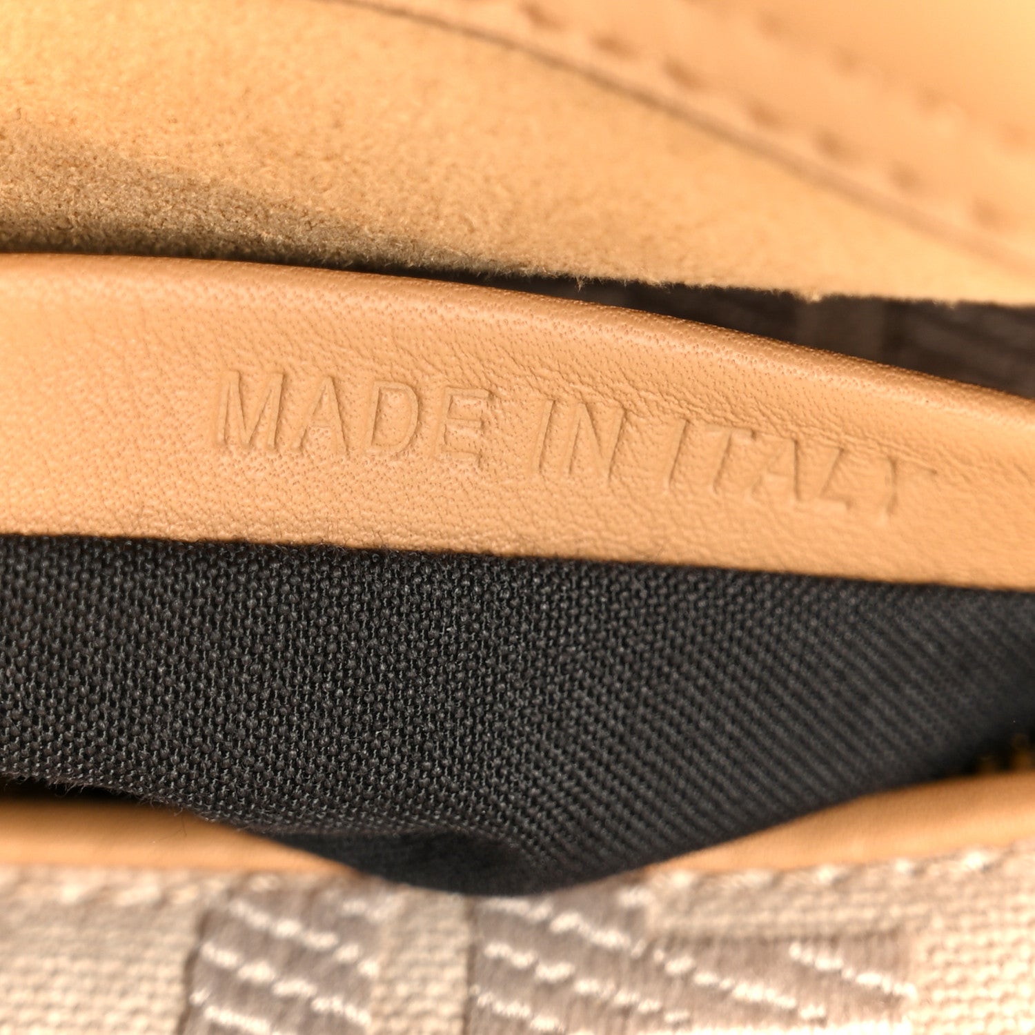 Vitello Seta Canvas FF Embroidered Mini Peekaboo Iconic Satchel Miele Scuro Poudre