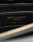 Calfskin Y Quilted Monogram Small Loulou Chain Satchel Black