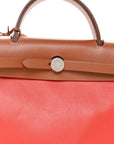 Toile H Berline Vache Hunter Herbag Zip 31 PM Orange Mecano Fauve