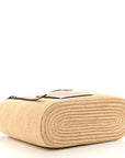 Raffia Small Square Basket Tote Bag Natural Tan